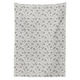 thumbnail image 2 of Butterfly Tablecloth, Botanical Themed Nature Pattern with Dragonfly Flourish Hearts and Leaves, Rectangle Satin Table Cover for Dining Room and Kitchen, 52" X 70", Slate Brown White, by Ambesonne, 2 of 2