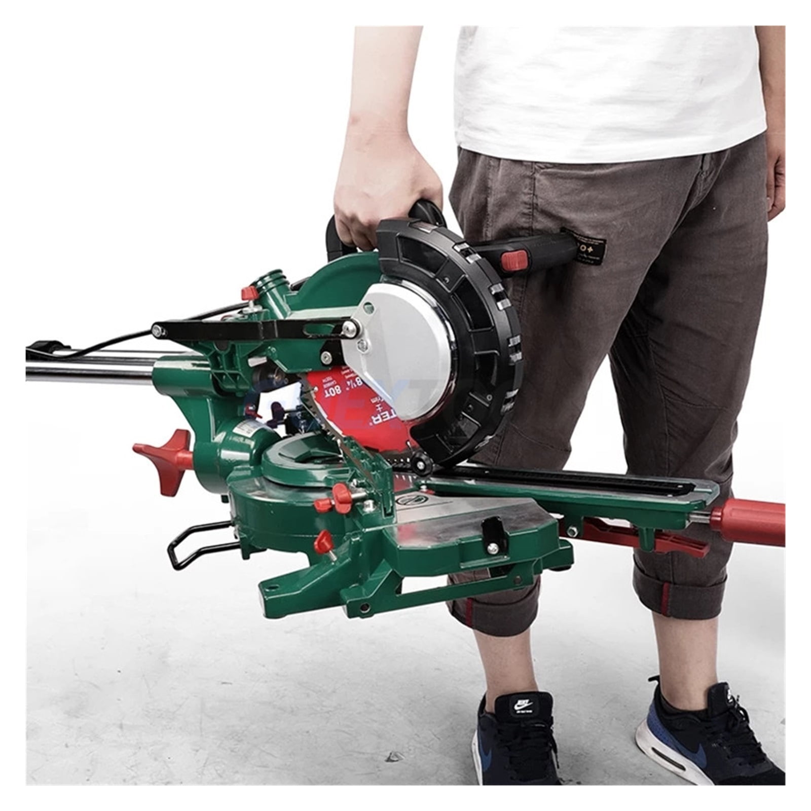 Cutting Saw Pull Rod Miter Saw High Precision Miter Saw Push-pull Household Saw Woodworking Pull Rod Saw Aluminum Machine