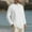 White, variant on Men's Linen Henley Shirts Long Sleeve Pleated Pullover Tops Fall Winter Fashion Casual Blouses Comfy Solid Button Tops Light Blue L