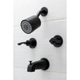 thumbnail image 2 of Kingston Brass KBX8140SVL Serena Two-Handle Tub and Shower Faucet, Matte Black, 2 of 3