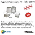 thumbnail image 2 of L-Com NB141207-000DR  14x12x7 Weatherproof NEMA 4X Enclosure-DIN Mounting Rails, 2 of 2