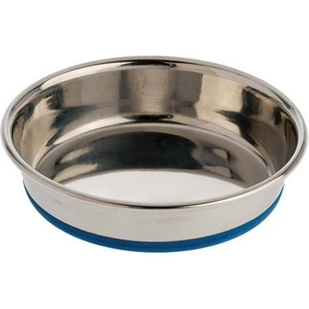 OurPets Premium Rubber Bonded Stainless Steel Cat Bowl Silver 1ea/8 oz