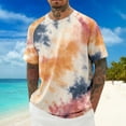 thumbnail image 2 of JAJAHO Mens Crew Neck T Shirt Tie Dye Short Sleeve Graphic Tee Comfort Casual Daily Wear Summer Beach Shirts Soft Tops, 2 of 4
