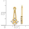thumbnail image 6 of 14K Yellow Gold AA Diamond Earring Jackets, 6 of 6