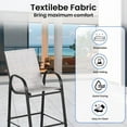 thumbnail image 4 of 8-Piece Outdoor Bar Stool Set - Stackable High-Back Textilene Chairs & Weatherproof Steel Frame, 330lb Capacity Patio Furniture for Backyard/Balcony/Porch, Quick Assembly & Rust-Resistant, 4 of 7