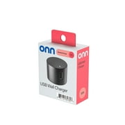 onn 12W Single USB-A Port Wall Charger, Foldable Plug, Black - Compatible with iPhone, Samsung Galaxy, Note, Pixel Devices iPad Pro, More