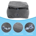 thumbnail image 4 of Uxcell Travel Foot Rest Pillow, Adjustable 3 Layers Height for Airplane Office, Gray, 4 of 6