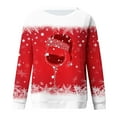 thumbnail image 4 of Cardigans à Capuche Oversize Jovatis pour Femmes, T-Shirt Imprimé de Mode pour Femmes, Blouse à Manches Longues, Hauts Décontractés à Col Rond, Chandails à Capuche, 4 of 4