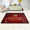 thumbnail image 3 of GZHJMY Red Starry Merry Christmas Area Rug Living Room Rugs - 6'x4' Abstract Large Soft Indoor Washable Rug Low Pile Carpet for Bedroom Dining Room Farmhouse Office Carpet Runner, 3 of 5
