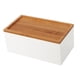 thumbnail image 4 of Caja organizadora de maquillaje, versátil, resistente, portátil, para escritorio, almacenamiento de cosméticos Cubierta cóncava blanca, 4 of 9