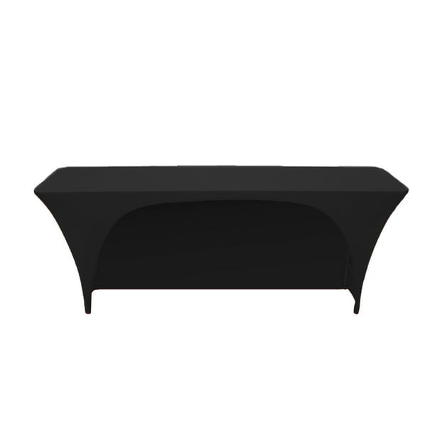 Your Chair Covers Spandex 8 Ft X 18 Inches Open Back Rectangular Table Cover Black For Wedding Party Birthday Patio Etc Com Your Chair Covers Spandex 8 Ft X 18, How Many Inches Is An 8 Foot Rectangular Table