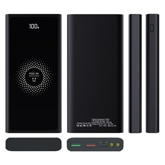Qi Wireless Power Bank Backup Fast Portable Charger External Battery 900000mAh