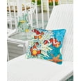 thumbnail image 2 of Coral Reef & Clownfish Indoor/Outdoor Accent Throw Pillow, 18" x 18", 2 of 6