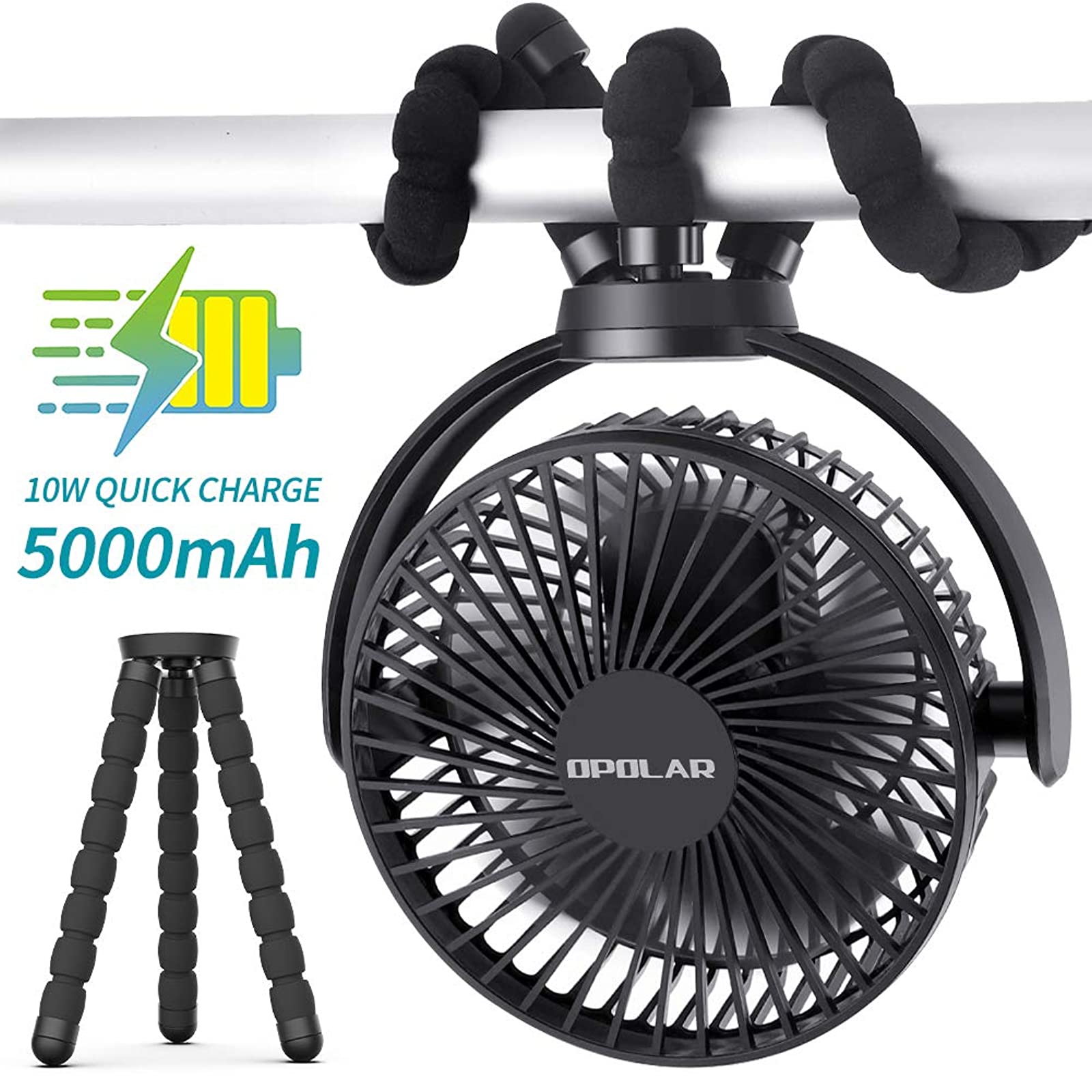 OPOLAR 2020New 5000mAh Rechargeable Battery Powered Clip