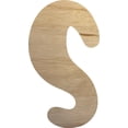 thumbnail image 1 of Wooden Letter Craft Blank, Unfinished 14'' Tall Letter S, DIY Bright Orchid Font, 1 of 3