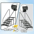 thumbnail image 3 of BAYUELSWU RV Steps with 2 Handrail, 5 Steps Ladder Hot Tub Steps, Anti-slip RV Stairs, Portable Stairs Steps for RV, Heavy Duty Steel Mobile Home Stairs for Reaching and Getting High, 3 of 7