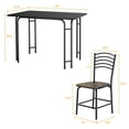 thumbnail image 6 of 5 pcs Wood Rectangular Dining Table Set, 6 of 9