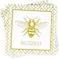 thumbnail image 4 of 100 Bee Buzzed Cocktail Beverage Napkins Disposable Paper Gold Honey Bumble Bees Dessert Napkin for Spring Summer, 4 of 8