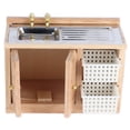 thumbnail image 3 of Fregadero de cocina lavabo de madera de roble ANGGREK Mini Fregadero de baño, 3 of 8