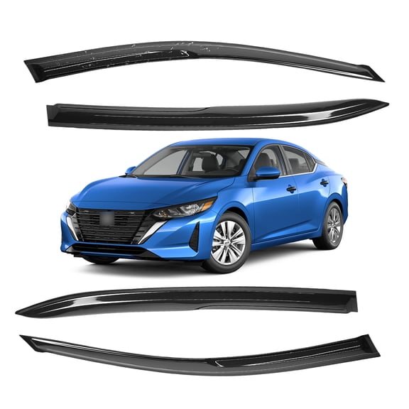 WINDOW VISOR FOR 2020-2024 NISSAN SENTRA S SV SR 3D WAVY RAIN GUARD DEFLECTOR US
