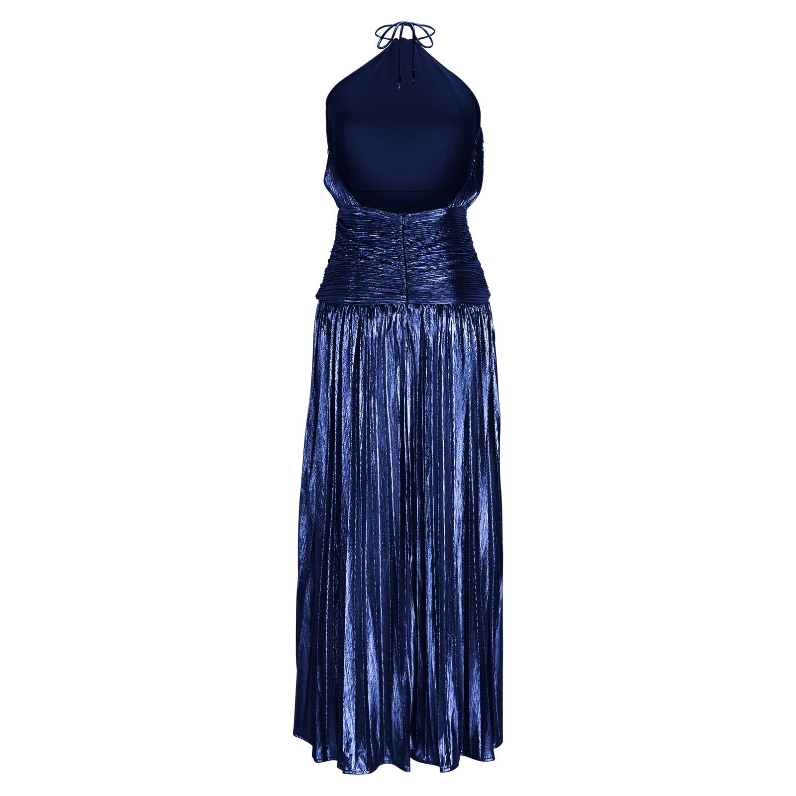Sentmoon Dress Women Streetwear Womens Summer Dress 2026 Solid Color Slit Regular Fit Spaghetti Strap Women Sundress Beach Accessories Must Haves for Work and Office Blue S