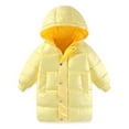 thumbnail image 5 of Godderr Kids Toddler Girls Boys Winter Coat Thicken Warm Jackets Baby Mid-Length Hooded Snow Outwear Coat Baby Thicken Warm Down Coat Winter Outerwears for 3-10 Years, 5 of 6
