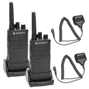 Motorola RMU2080 On-Site Rugged Two-Way Business Radio (RMU2080) + HKLN4606 Remote Speaker Mic (2-Pack)