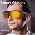 thumbnail image 2 of Bluetooth Glasses Voice Call Assistant Listen Music Glasses Yellow, 2 of 5