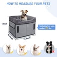 thumbnail image 3 of 11.8" X 15.7" X 9.8" Portable Elevated Dog Car Seat With Adjustable Safety Straps, Soft Plush Liner & Sturdy Frame, Secure & Cozy Pet Booster Seat For Small Dogs, Safe Travels In, 3 of 6