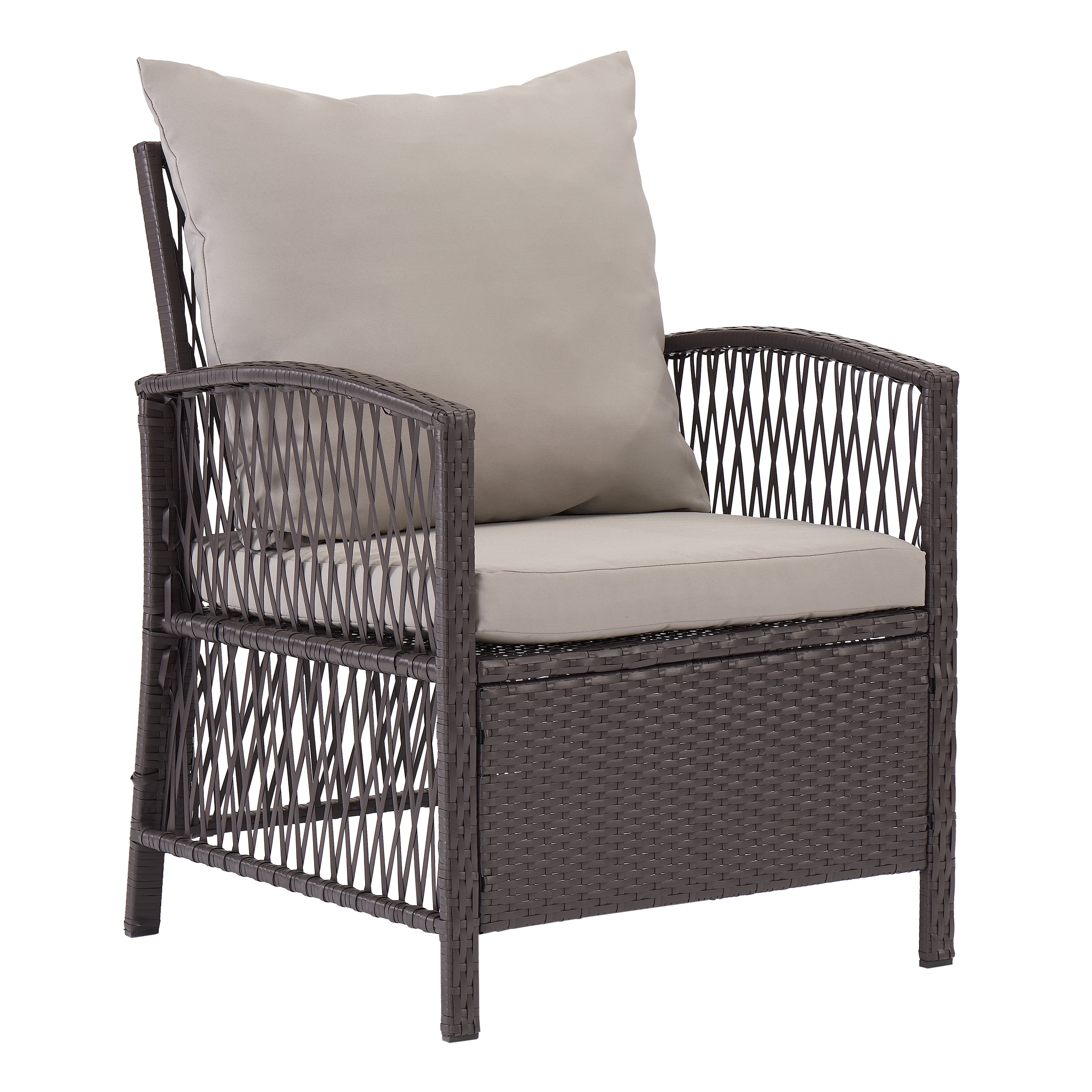 Mainstays Sanza Rattan 4 Piece Wicker Patio Furniture Conversation