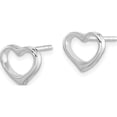 thumbnail image 2 of Sterling Silver Rhodium Plated Open Heart Post Earrings (8 X 10) Made In Thailand qe8727, 2 of 5