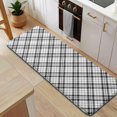 thumbnail image 5 of Black White Plaid Checkered Pattern Kitchen Rug Mat,Kitchen Runner Rugs Non Skid Washable,Decorative Kitchen Floor Mats for Kitchen,Sink,Laundry,17"x47.2", 5 of 7