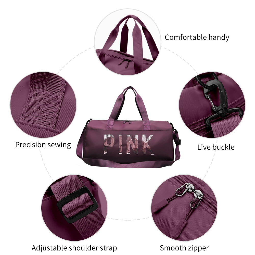 Gym Bag Travel Sports Duffel Bag for Men and Women Weekender Bag Workout Tote Bag with Dry Wet Pocket & Shoes Compartment