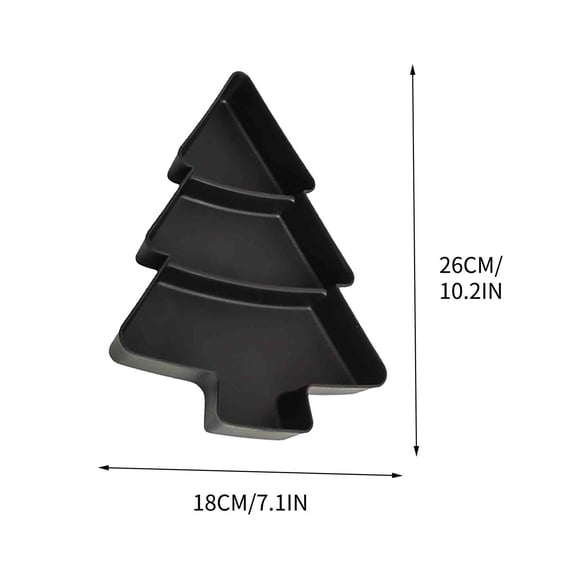 Tainini Christmas Tree Shape White Plastic Divided Appetizer Serving Tray Candy Snack Salad Desserts Dried Fruit Nuts Plate for Home Office Party