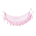 thumbnail image 1 of Hamaca de almacenamiento de juguetes de peluche, soporte para hamaca de esquina, organizador colgante hecho a mano para habitación de niños, red de Rosa, 1 of 8