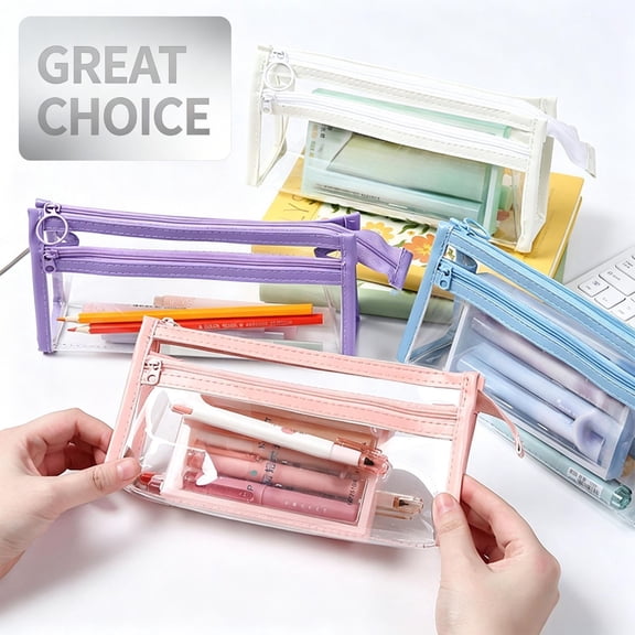 High Capacity Pencil Case, Aesthetic Big Pencil Bag Pouch Box Organizer Pen Case with Zipper, Kawaii Stationery Storage and Organizer, Classroom Office Supplies for Teen and Adult