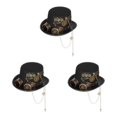 thumbnail image 1 of Wosthever Men Women Steampunk Floral Top Hat Flower Goggles with for Halloween Costume Type1 NO1, 1 of 1