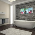 thumbnail image 3 of Bamboo Zen Canvas Wall Art Spa Artwork Vibrant Pink Water Lily Zen Meditation Massage Stones Leaf Pictures Canvas Painting Print for Home Office and Kitchen,Framed 12" x 16" x 3 Pieces, 3 of 6