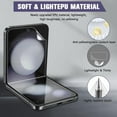 thumbnail image 2 of [2+2+2 Pack] For Galaxy Z Flip 5/W24 Flip screen Protector, 2 Pack Inner Screen Flexible Film + 2 Pack Back Screen Protector Tempered Glass + 2 Pack Camera Lens Protector, Scratch Resistant, 2 of 6
