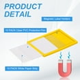 thumbnail image 3 of Uxcell 10 Pcs Soportes Magnéticos para Etiquetas, 4 x 2.8 Pulgadas con Tarjetas de Papel y Protectores, 3 of 7