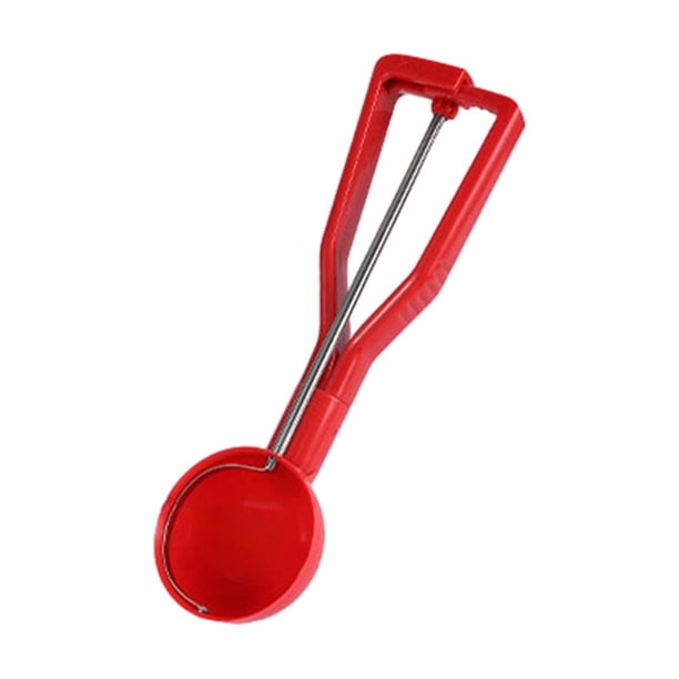 Cuchara para galletas Cuchara para helado Utensilio de cocina resistente rojo Agarre cómodo Diámetro interno de 62 cm