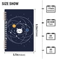 thumbnail image 2 of FORMRS 1-Subject Spiral Notebook 8" x 5" College Ruled 60 Refillable Sheet A5 Hard Cover, White Cat Planet, 2 of 7