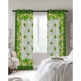 thumbnail image 4 of St. Patrick's Day Blackout Curtains for Bedroom Living Room Darkening Curtains 63 Inches Long Spring Green Lucky Clovers Leaves Plaid Window Curtain 2 Panels Set Window Treatment Drapes 52"x63", 4 of 9