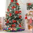 thumbnail image 4 of Coolnut Mardi Gras Christmas Tree Skirt Tree Skirt for Holiday Party Home Christmas Day Ornaments36", 4 of 6