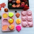 thumbnail image 3 of 2Pcs 3D Pumpkin Silicone Mold Fall Silicone Mold Halloween Thanksgiving Fall Candy Mold Autumn Maple Leaf Acornshape Chocolate Candy Cake Pan Baking Tray Molds for Cake Decoration upcake Toppers, 3 of 8