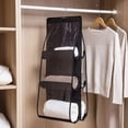thumbnail image 4 of EIMELI Purses Hanger Hanging Handbag Organizer Bags Storage Holder Breathable & Soft Foldable Dust-Proof Holder Bag Wardrobe Closet with 6 Larger Pockets, 4 of 6