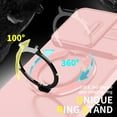 thumbnail image 3 of 360° Rotatable + 100° Fold Ring Stand Slim Fit Case for Motorola Moto G Power 5G 2025, with Sliding Camera Cover Shockproof Protection Matte Hybrid Phone Cover, Support Magnetic Car Mount, Pink, 3 of 10