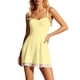 thumbnail image 1 of Mini vestido sin mangas y sin espalda con volantes en capas para mujer - Color liso, tirantes con lazo, cierre con cremallera - Adecuado para fiesta/playa - Tallas S-XL, 1 of 4