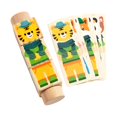 thumbnail image 1 of Rompecabezas de madera con bloques giratorios y temática animal. Juguete resistente e interactivo para padres e hijos. Reconocimiento y aprendizaje, 1 of 9