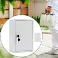 thumbnail image 2 of Caja de leche montada en la pared con cerradura, soporte para lácteos, buzón de correo con bloqueo para apartamento, práctica caja de entrega de leche Blanco BLESIY Caja de leche para montaje en pared, 2 of 8